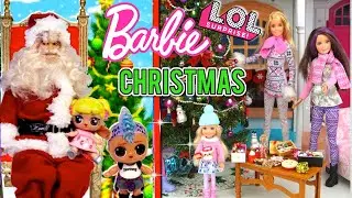 Barbie LOL Goldie Doll Christmas Videos - Morning Routine & Santas Gifts