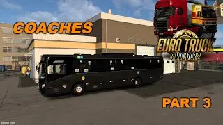 Euro Truck Simulator 2 COACHES Part 3 - Modded Mercedes across the Swiss Alps