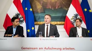 Pressefoyer nach dem Ministerrat