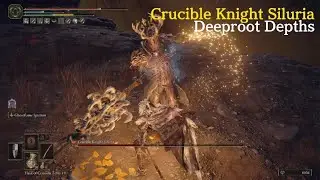 Crucible Knight Siluria vs. Death Poker | Deeproot Depths Boss - Elden Ring