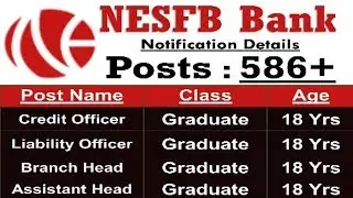 NESFB Recruitment 2018 | Various Post | Private Jobs | Latest June Jobs