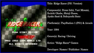Ridge Racer (PS1) [Soundtrack in FULL HD & 320 KBPS]