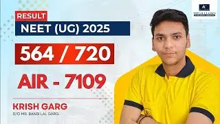 564/720 Marks | AIR 7109&ndash;NEET-UG 2025 | Meet Krish Garg | Palwal Champion from Mittal Classes