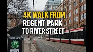 Dundas River Street to King  #winter #snow #4kwalk #downtowntoronto
