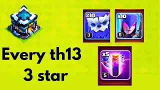 Easiest way to 3 star on th13 ! Yeti witch bat slap attack strategy on Town Hall 13 