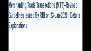 MERCHANTING TRADE (ENGLISH)