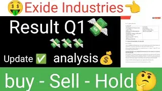 Exide Industries stock latest update Result Q1 update tomorrow fundamental analysis