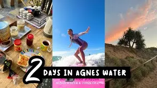 AGNES WATER | Learning to surf for the first time! | BACKPACKING AUSTRALIA Pt.6