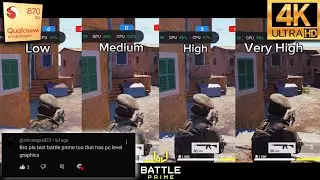 Battle Prime all graphic settings test on Snapdragon870