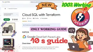 Cloud SQL with Terraform   #GSP234  With Explanation #qwiklabs #arcade