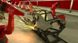 3ds max - car assembly line