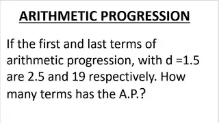 Find how many terms have an arithmetic progression given the first and last term with d.