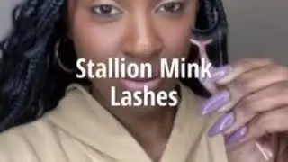 Stacee applying mink strips