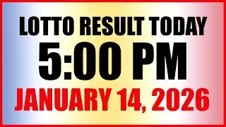 Lotto Result Today 5pm Draw January 14, 2026 Swertres EZ2 PCSO