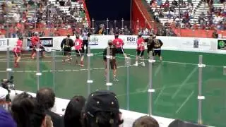 Jeff Shattler snipes a man up goal for Iroquois Nationals vs Canada Worlds 2015