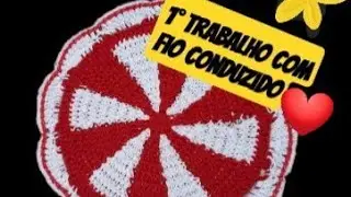 NOVIDADE⚠️ Meu primeiro trabalho com Fio Conduzido - Sousplat Natalino @Anas.crochet 