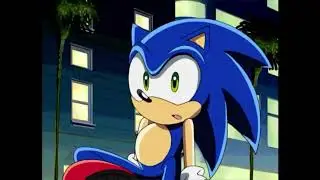 Sonic X: Sonic easily dodges the police officers' grabs 