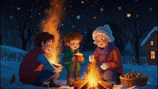Winter Bonfire Fun 🔥❄️ || Family Poem for Kids | Cozy Winter Song || ENGLISH POEM AND SONG