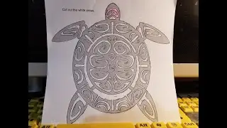 Scroll Sawing Tribal Turtle part one