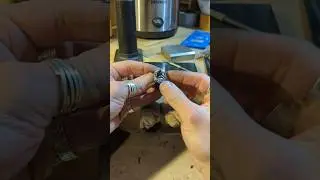 Making a stunning red marquise ring for a client 🔨-----#jewelry #goldsmith #silver