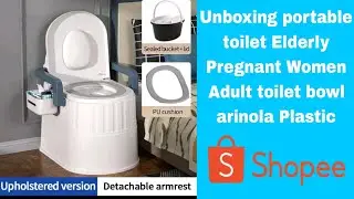 Unboxing portable toilet Elderly Pregnant Women Adult toilet bowl arinola Plastic | Jewel loraine 12
