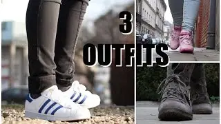 3 OUTFITS with TOPSHOP JAMIE, TOPSHOP JONI,  BERSHKA, H&M, ADIDAS SUPERSTAR and more