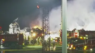 5 crewmembers missing after planes collide on runway causing major fire, 379 occupants safe