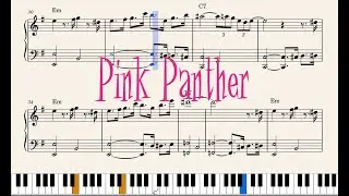 The Pink Panther Theme - Easy Piano Tutorial + Sheet Music