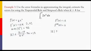 4.6 Numerical Integration: Error Analysis