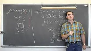 Solving Equations with Logarithms Pt 3