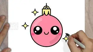 How to Draw a Cute Christmas Bauble &ndash; Easy Drawing Tutorial for Kids & Beginners
