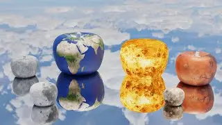 Apple planet bouncing | Solar System Planet Size Comparison 3D