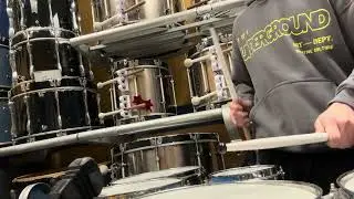 Me playing Boston Crusaders 2025 Tenor lick in the drum room.