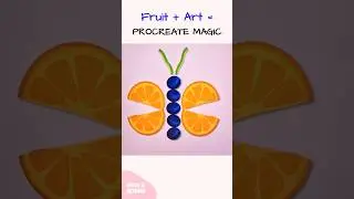 Procreate Fruit Art &ndash; Make This Cute Butterfly with Fruit! #procreate