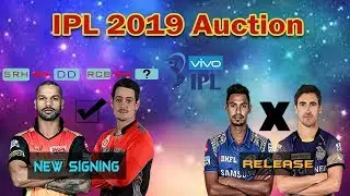 IPL 2019 Auction All Team Release and Bought Players List.