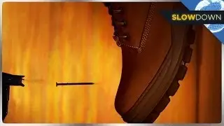 The Dangers of a High Powered Nail Gun IN SLOW MOTION!