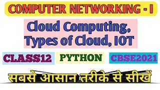 Computer Networking-I/Cloud Computing, Internet Of Things(Part-4)/ Python/Class-12/CBSE2021/Arti Mam
