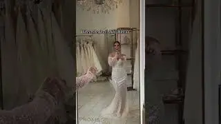 The feeling after trying on a million wedding dresses 💍✨ #weddingdress #bride #wedding #glitter