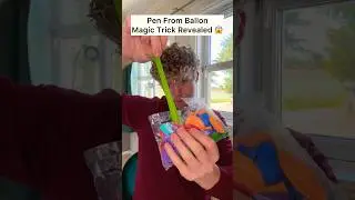 Ballon To Pen Magic Trick Revealed 😳 #magic #magician #balloon #tricks #shortsvideo #shorts
