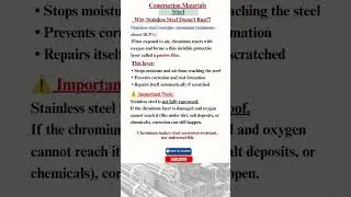 The Secret That Stops Stainless Steel From Rusting #youtubeshorts #civilengineering