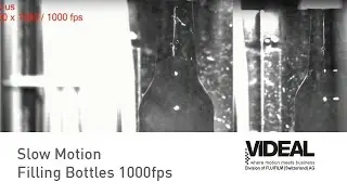 Filling Bottles 1000fps Slow Motion Example | CHROMOS Industrial