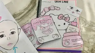 🌸Paper diy🌸 skin care .  Hello kitty🌸 (pink)