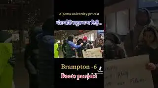 Algoma university protest / brampton / student in canada #punjab #viral #brampton