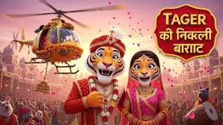 Tiger Ki Barat 🐅 | टाइगर की बारात | Animal Wedding | Kids Song
