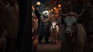 &ldquo;Panda Qurbani 2025 🐼🔥 | Muscular Panda Performs Cow Qurbani in Karachi Street | Viral Eid Short&rdquo;