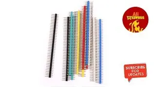 Pin headers strip 2.54mm single row 40-pin (Male) - Aliexpress unboxing (Quick Look)