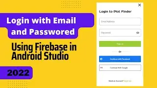 login with email and password using firebase | firebase authentication with email and password