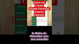 &iexcl;Ficha F&oacute;rmulas Insertar Funci&oacute;n de Excel con Celular! #shorts  #excelconcelular #exceltips
