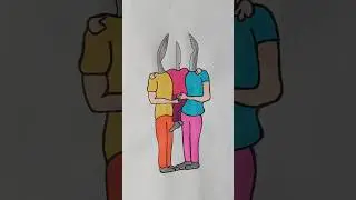 Mind-Blowing Family Drawing Illusion! 🎨✨ #ArtMagic #CreativeDrawing #FamilyLove #art #creativeart
