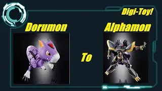 Digimon Toys! Dorumon Digivolution to Alphamon!